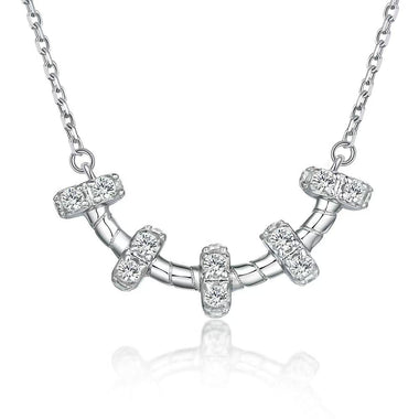 【#ZC02】(Ruby)925 Sterling Silver Synthetic Zircon Necklace