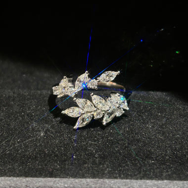 【#536】(Alton) 925 Sterling Silver Synthetic Moissanite Ring
