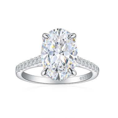 【#534】(Dawson) 925 Sterling Silver Synthetic Moissanite Ring