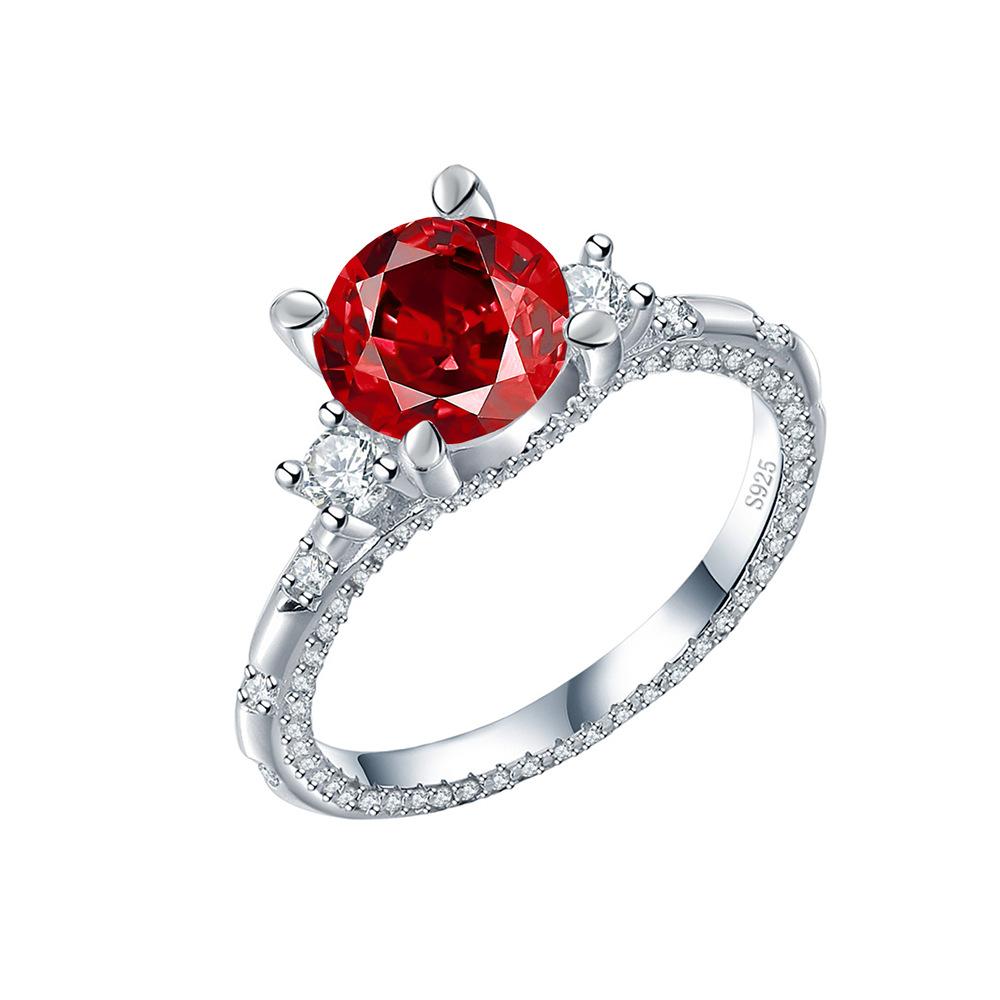 【#A549】(Savage)925 Sterling Silver Synthetic Moissanite Ring
