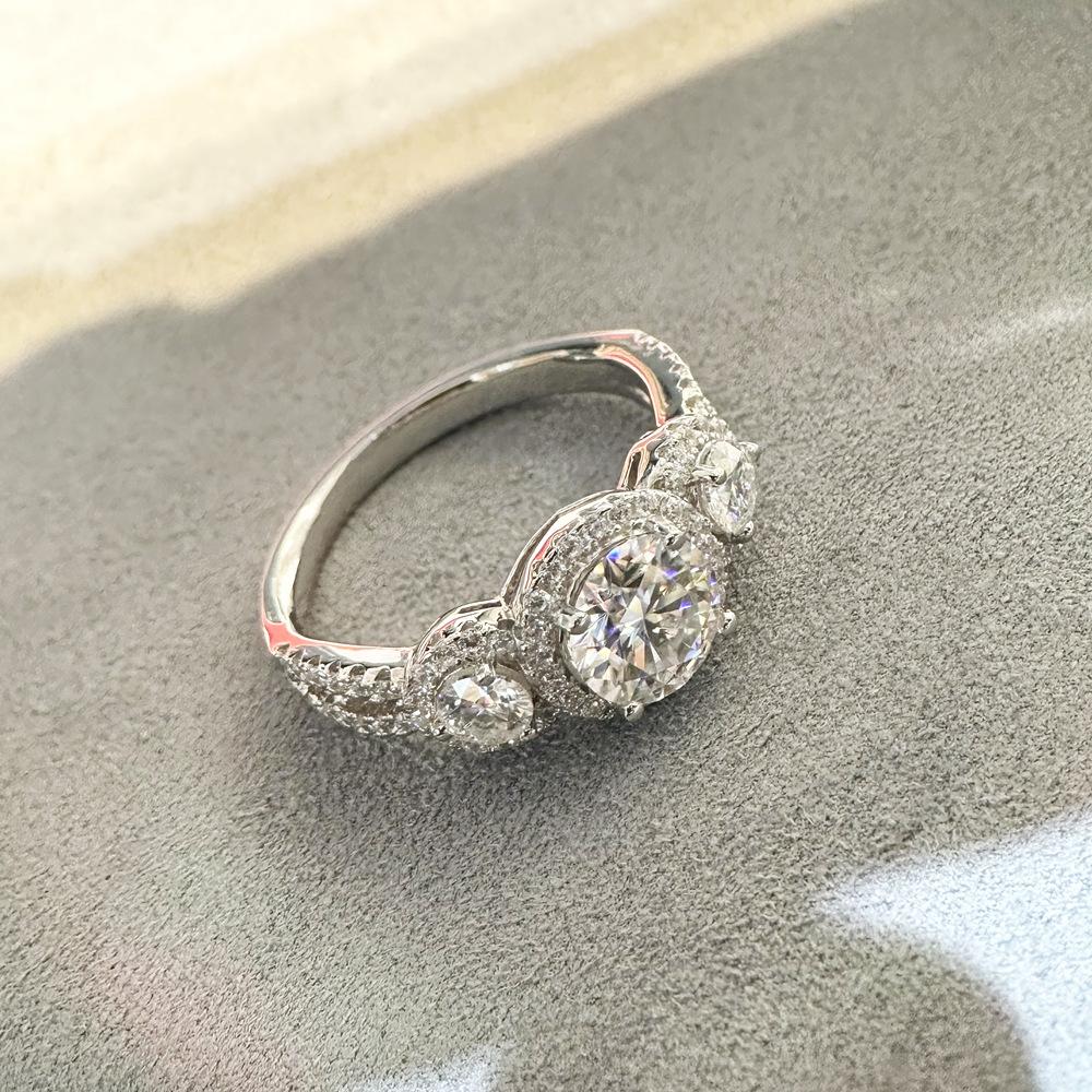 【#A548】(Milan)925 Sterling Silver Synthetic Moissanite Rings