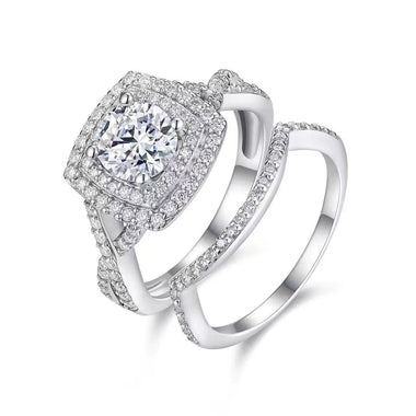 【#A373】（Phedra）925 Sterling Silver Synthetic Moissanite rings