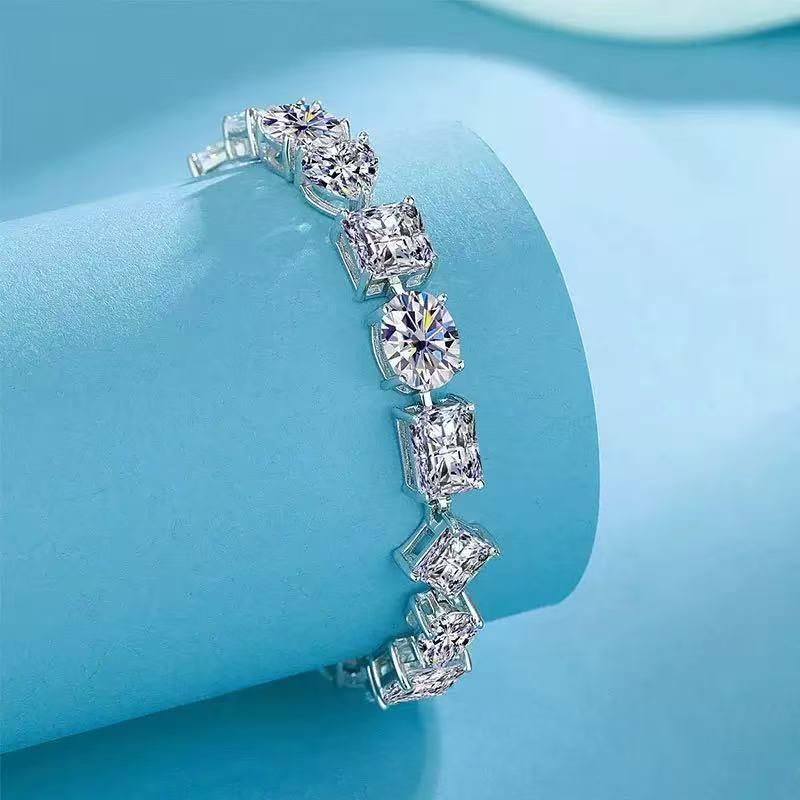 【#A378】(Debra)925 Sterling Silver Synthetic bracelet