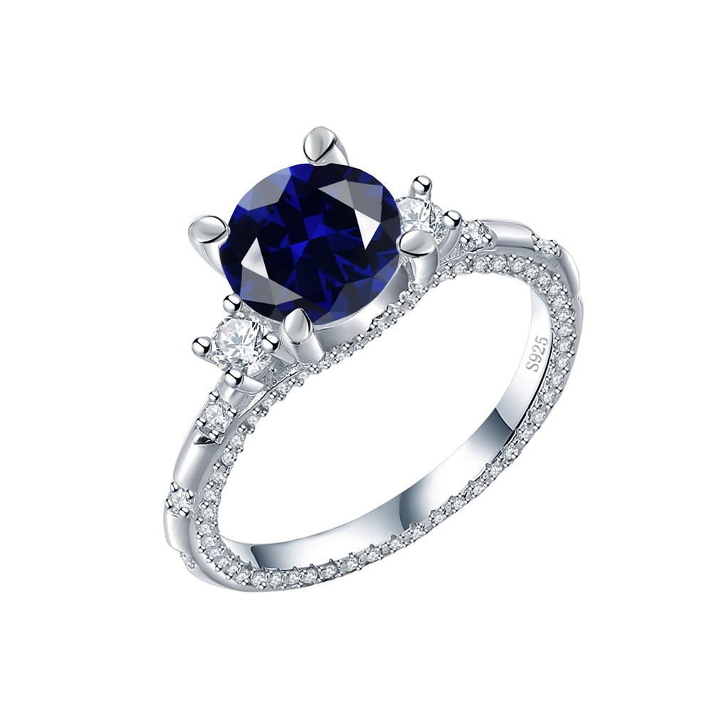 【#A549】(Savage)925 Sterling Silver Synthetic Moissanite Ring
