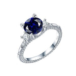 【#A549】(Savage)925 Sterling Silver Synthetic Moissanite Ring