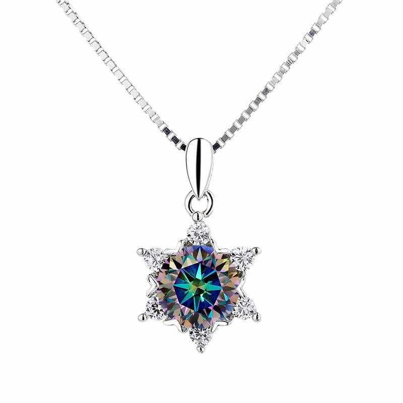【#A537】(Carrier)925 Sterling Silver Synthetic Moissanite Necklace