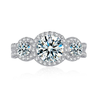 【#A548】(Milan)925 Sterling Silver Synthetic Moissanite Rings