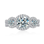 【#A548】(Milan)925 Sterling Silver Synthetic Moissanite Rings