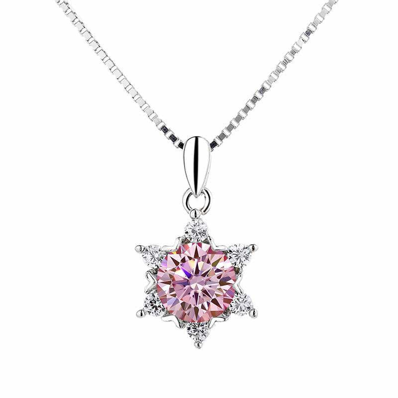 【#A537】(Carrier)925 Sterling Silver Synthetic Moissanite Necklace