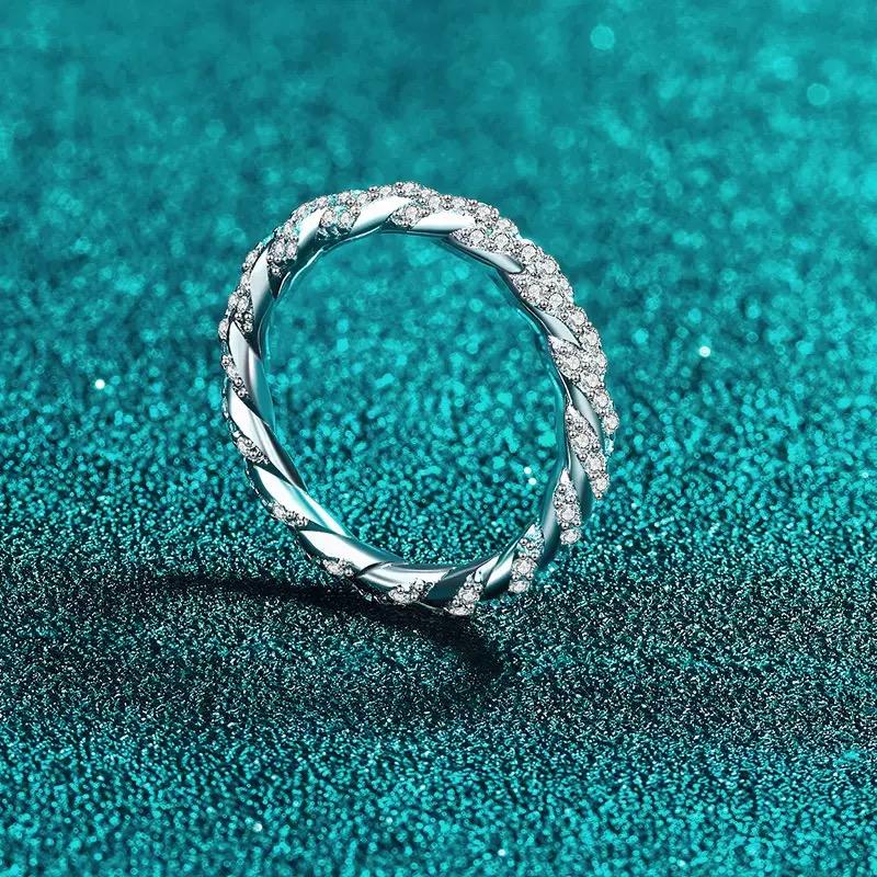 【#A168】(Jolene)925 Sterling Silver Synthetic Moissanite Ring