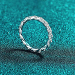 【#A168】(Jolene)925 Sterling Silver Synthetic Moissanite Ring