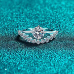 【#A170】(Scarlette)925 Sterling Silver Synthetic Moissanite Ring