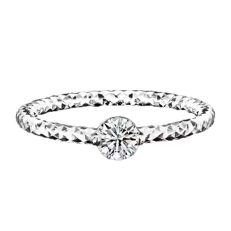 【#A275】(Greyson) 925 Sterling Silver Synthetic Moissanite Ring