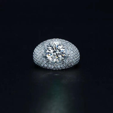 【#47】(Alona) 925 Sterling Silver Synthetic Moissanite Ring
