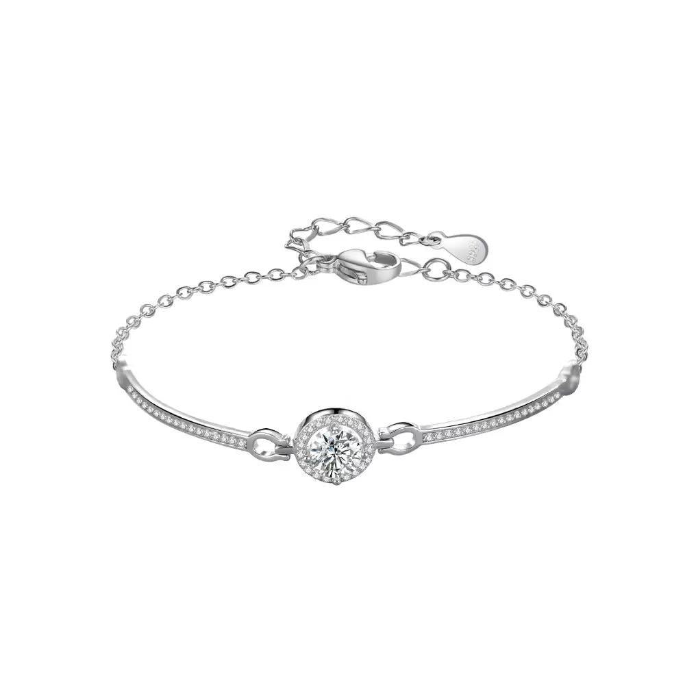 【#Y85】(Blair)925 SterlingSilver Synthetic Moissanite Bracelet