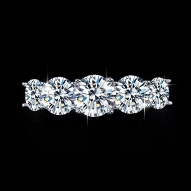 【#49】(Bron) 925 Sterling Silver Synthetic Moissanite Ring