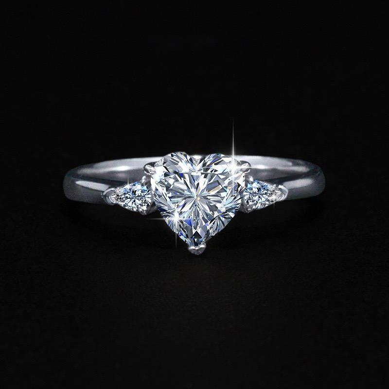 【#Y52】(Greer) 925 Sterling Silver Synthetic Moissanite rings