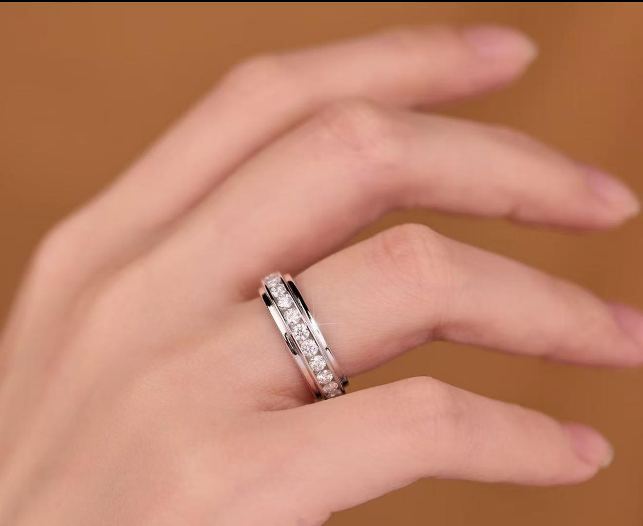 【#H283】(Gaynor) 925 Sterling Silver Synthetic Moissanite rings