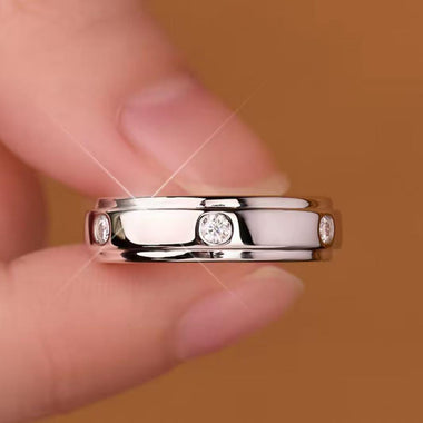 【#H284】(Ginny) 925 Sterling Silver Synthetic Moissanite Ring