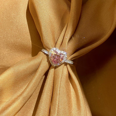 【#H286】(Grisel) 925 Sterling Silver Synthetic Moissanite Ring