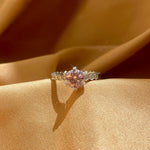 【#H287】(Galilea) 925 Sterling Silver Synthetic Moissanite Ring