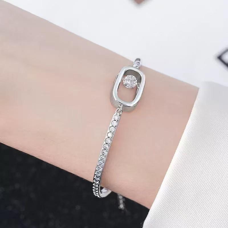 【#H291】(Winslet) 925 Sterling Silver Synthetic Moissanite Bracelet