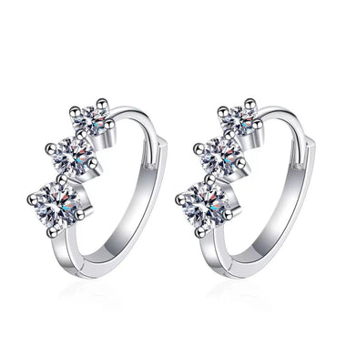【#54】(Heidi)925Sterling Silver Synthetic Moissanite Earrings