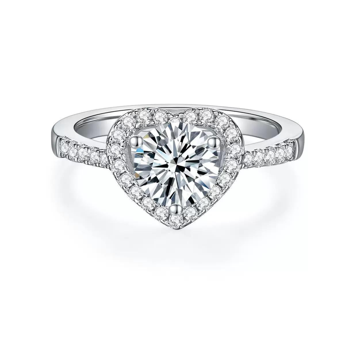 【#Y58】(Jadyn) 925 Sterling Silver Synthetic Moissanite Ring