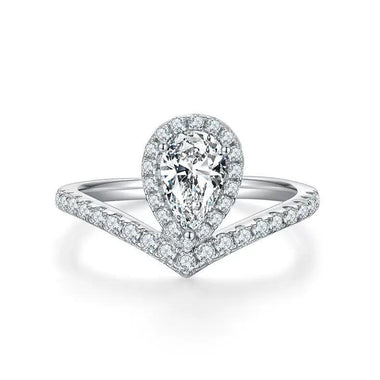 【#Y51】(Jelena) 925 Sterling Silver Synthetic Moissanite Ring
