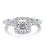 【#Y118】(Lillie)925 Sterling Silver Synthetic Moissanite Ring