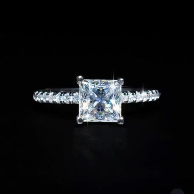 【#Y62】(Megan) 925 Sterling Silver Synthetic Moissanite Ring