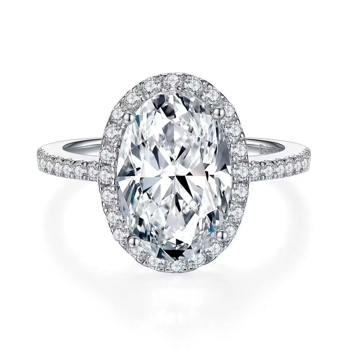 【#Y120】 (Muse) 925 Sterling Silver Synthetic Moissanite Ring
