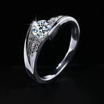 【#51】(Piper) 925 Sterling Silver Synthetic Moissanite Ring
