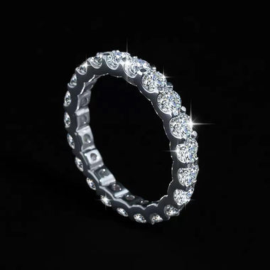 【#Y56】(Rika) 925 Sterling Silver Synthetic Moissanite Ring