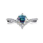 【#Y107】(Kinsley) 925 Sterling Silver Synthetic Moissanite rings