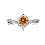 【#Y107】(Kinsley) 925 Sterling Silver Synthetic Moissanite rings