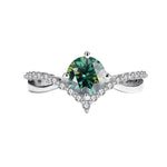【#Y107】(Kinsley) 925 Sterling Silver Synthetic Moissanite rings