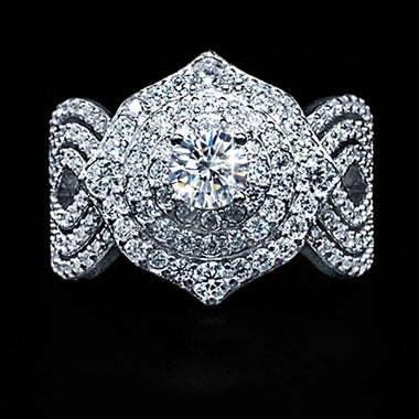 【#Y110】 (Hazel) 925 Sterling Silver Synthetic Moissanite rings