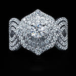 【#Y110】 (Hazel) 925 Sterling Silver Synthetic Moissanite rings