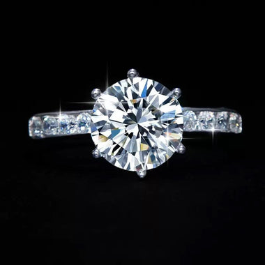 【#Y113】 (Melanie) 925 Sterling Silver Synthetic Moissanite rings