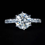 【#Y113】 (Melanie) 925 Sterling Silver Synthetic Moissanite rings