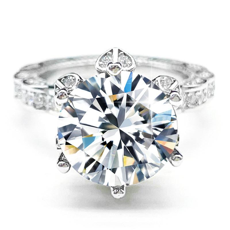 【#Y114】 (Marigold) 925 Sterling Silver Synthetic Moissanite rings