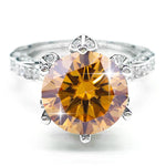 【#Y114】 (Marigold) 925 Sterling Silver Synthetic Moissanite rings