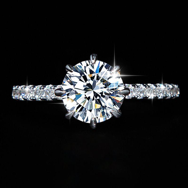【#Y116】 (Avery) 925 Sterling Silver Synthetic Moissanite rings
