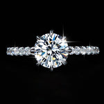 【#Y116】 (Avery) 925 Sterling Silver Synthetic Moissanite rings