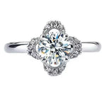 【#Y119】(Joyce)925 Sterling Silver Synthetic Moissanite Ring