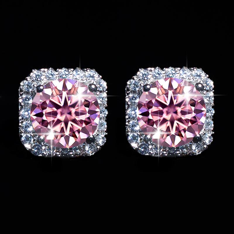 【#Y126】(Alma)925 Sterling Silver Synthetic Moissanite earrings