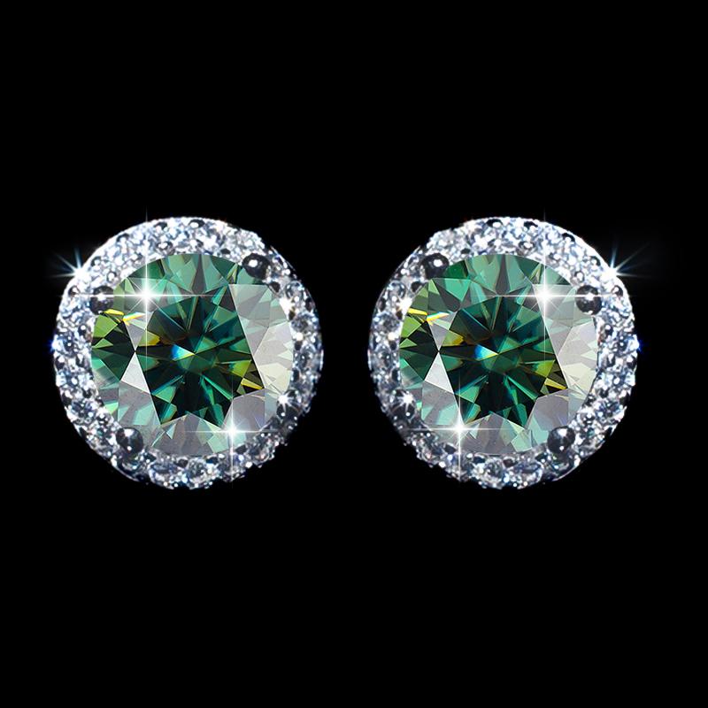 【#Y127】(Terry)925 Sterling Silver Synthetic Moissanite earrings