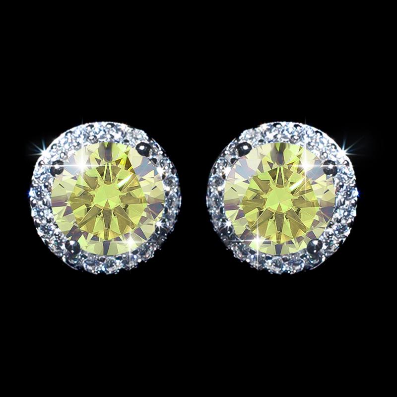 【#Y127】(Terry)925 Sterling Silver Synthetic Moissanite earrings