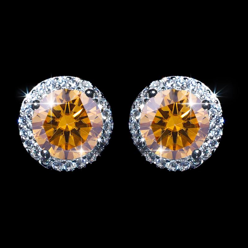 【#Y127】(Terry)925 Sterling Silver Synthetic Moissanite earrings